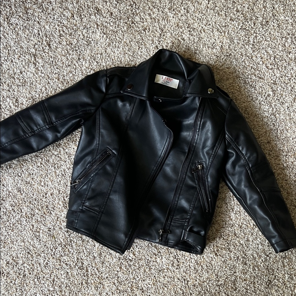 Cat & Jack Black Faux Leather Jacket